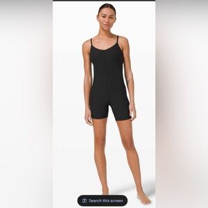 Lululemon Ribbed Contoured Yogo Unitard Black Shorts